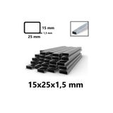 TOSÇELİK Boyasız (2mt) 15 x 25 x 1,5 mm Kutu Profil Boru Metal 15x25x1,5 Demir