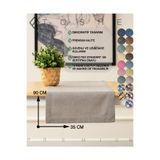 TOSHE 35 X 90 Gümüş Keten Dokuma Runner, Dekoratif Runner, Düz Runner, Runner, Mutfak, Dekor