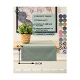 TOSHE 35 X 90 Su Yeşili Keten Dokuma Runner, Dekoratif Runner, Düz Runner, Runner, Mutfak, Dekor