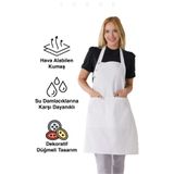 TOSHE Mutfak Önlüğü Su Geçirmez Şef Önlüğü 2 Geniş Cepli Barista Önlüğü Önlük