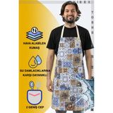 Toshe Mutfak Önlüğü Suya Dayanıklı Mutfak Önlük Şef Önlüğü 2 Geniş Cepli Barista Önlüğü Önlük S - 60 x 80 cm