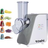 Toshi 5 Başlıklı Elektrikli Çok Fonksiyonlu Sebze ve Meyve Doğrayıcı Rende - Rondo -Gri - Çok Renkli