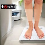 Toshi Akıllı Dijital Baskül Yağ Su Kas Vücut Kitle Endeksi Kilo Ölçer Tartı Bluetooth Destekli