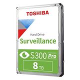 Toshiba 8TB S300 PRO Internal HDD - 3.5 inç SATA-3 256MB Cache 6GB/sn 7200RPM Dahili Sabit Sürücü 7/24 Güvenlik Diski (MD10ADA800V)