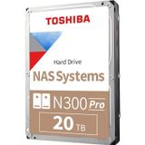 Toshiba N300 PRO 20TB Büyük Ölçekli İş NAS (24 Bölmeye kadar) 3,5 İnç Dahili Sabit Sürücü - 300 TB/Yıl'a Kadar İş Yükü O
