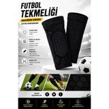 Tosima Futbol Tekmeliği Darbe Emici Pedli Esnek Kaval Koruyucu Tekmelik Siyah