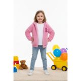 Tosyalı Burak Bebe Nakışlı Fermuarlı Kız Bebek Peluş Welsoft Kışlık Hırka