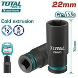 Total 22 Mm 1/2 Altı Köşe Darbeli Derin Lokma Thdis12222l Siyah
