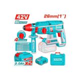 Total 42V Akülü Kırıcı Delici Kömürsüz Motor Li-İon Çift Akülü Trhlı422682e