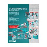 TOTAL 9'lu Akülü Taşlama Darbeli Matkap Set 4.0 Ah 6.0 AH Üç Akü Profesyonel Çantalı ve Aksesuarları