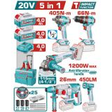 Total Avantaj 5 Li Set - D.matkap, Taşlama, Kırıcı Delici, Somun Sökme, Işık Tcklı20595e