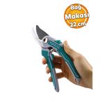 TOTAL Bağ Makas Bahçe Bitki Çiçek Gül Ağaç Üzüm Filiz Çubuk Çıbık Dal Budama Kesme Bıçkı Makası220mm