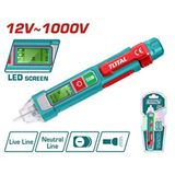Total Dijital LED Ekranlı Ac Voltaj Dedektörü THT210003 - Mavi