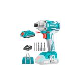 TOTAL Li-ion Akülü Vidalama Kömürsüz 20V 170NM 2 Akülü Set, TIRLI2002