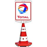 Total Logo Çift Taraf Baskı Trafik Koni Seti Trafik Dubası