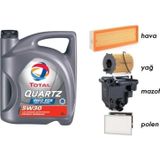 Total Partikül Yag + Filtre Ful Set Peugeot 407 1.6 Dizel Uyumlu 5W30 4LT