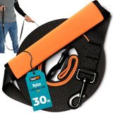 Total Pet Köpekler için 30 ft Uzun Tasma - Uzun Hat Köpek Tasması Eğitim Geri Çağırma/Uzaktan Komutlar - Naylon, Ağır Hizmet - Büyük ve Küçük Irklar için İdeal