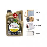 Total Quartz İneo Ecs 5W-30 4Lt 3B 4Lt Motor Yağ+Peugeot 301 1.6 Hdı Filtre Bakım Seti Orijinal