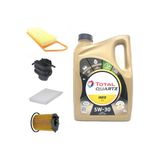 Total Quartz Ineo Ecs 5W-30 Partiküllü Motor Yağı Peugeot 207 1.4 Dizel Yağ Bakım Seti