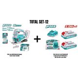 Total Set-12 (Total Lion Akülü Kömürsüz Dekupaj Testere (Solo) Tjslı1008+Total P20s 2Li 2.0 Ah Tfblı2001 Akü Ve Şarj Aleti Seti Tfbcpk2212e)