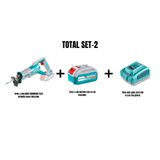 Total Set-2 (Total Lı-Ion Akülü Kömürsüz Tilki Kuyruğu TRSLI2108+LI-ION Batarya 20V 4.0 Ah TFBLI2002+HIZLI Şarj Aleti 20V 4.0 Ah TFCLI20411E)