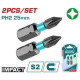 Total TACIM71PH225 Darbeli PH2X25 mm Bits Ucu 2 Li Paket - Yeşil