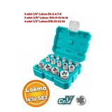 Total Thktets0114 Yildiz Lokma Takimi 14 Lu Set 1/4 3/8 1/2 Cr-V Celik Soket
