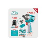 TOTAL TIRLI 16178E Li-ion Akülü Komürsüz Torklu Vidalama 16V 2x2Ah, TIRLI 16178E