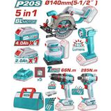 Total Toslı241081e Daire Testere + Zımpara + Darbeli Vidalama Set