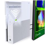 TotalMount Microsoft Xbox One S konsol için duvar askısı, ısı yönetimi ve güvenlik klipsi, siyah