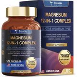 Totaria Healt Magnesium Complex 700 mg 12 In 1 Glycinate Citrate Malate Oxide Taurate Aspartate Orotate Vegan 120 Capsules - Aromasız