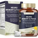 Totaria Healt Neuro Memory Focus 120 Capsul Brain Health Daily Brain Nootropic Cognitive With L-Tyrosine, Bacopa Monnieri, Ginkgo Biloba, Alpha Gpc. - Aromasız