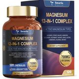 Totaria Magnesium Complex – 12 Farklı Magnesium Formu (Glycinate, Citrate, Malate, Vb.) – 700 Mg – 120 Kapsül