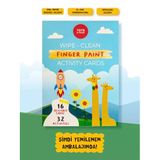 Tots & Folks Silinebilir Parmak Boyası Aktivite Kartları - Wipe Clean Finger Paint Activity Cards - Fingerprint Activities - 16 Kart 32 Aktivite, Ye