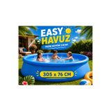 TOTTERİQ 305x76 Cm Easy Havuz Büyük Boy Şişme Bahçe Havuzu Çocuk Aile Havuzu