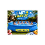 TOTTERİQ 366x76 Cm Easy Havuz Büyük Boy Şişme Aile Havuzu Yazlık Bahçe Havuzu