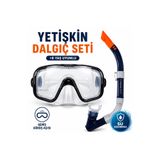TOTTERİQ Yetişkin Dalış Maskesi Şnorkel Seti +8 Yaş Geniş Görüş Deniz Gözlüğü