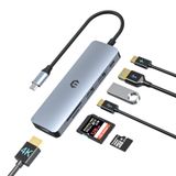 TOTU 6'sı 1 arada USB C Hub, MacBook Air/Pro için Multiport Adaptörü, 4K Ekran HDMI Bağlantı İstasyonu (USB 3.0, 100W PD, SD/TF Kart Yuvaları) iMac, iPad Pro, Dell, HP, Surface, XPS、 ile uyumlu