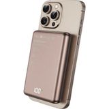 Totu PB-1008 10000 Mah 20W Pd Qc 3.0 Magsafe Manyetik Kablosuz Hızlı Şarj Destekli Slim Powerbank - Rose Gold