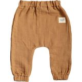 Totzee Camel Kahverengi Müslin Unisex Bebek Balon Pantolon - 3 - 6 Ay
