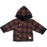 Totzee Diagonal Kırmızı & Siyah Ekose Unisex Bebek Mont - 0 - 3 Ay