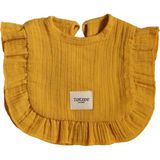 Totzee Hardal Müslin Fırfırlı Unisex Bebek Mama Önlüğü - 0 - 2 Yaş