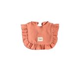 Totzee Mercan Müslin Fırfırlı Unisex Bebek Mama Önlüğü