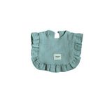Totzee Mint Müslin Fırfırlı Unisex Bebek Mama Önlüğü
