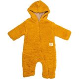 Totzee Safran Sarısı Kapüşonlu Unisex Bebek Peluş Tulum - 0 - 3 Ay
