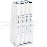 Touch 12'li Set Mavimsi Griler Twin Brush Marker Kalem