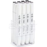Touch 12'li Set Sıcak Griler Twin Brush Marker Kalem