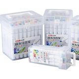 Touch 24 Lü Silky Marker Kalem Şeffaf Saklama Kutusunda Renkli ve Kullanışlı Sanatsal Malzeme