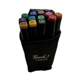 Touch Artist Çift Uçlu Marker Kalem Seti 12li Özel Bez Çantasın