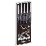 Touch Lıner Teknik Çizim Kalemi Set 5 Farklı Uç (Mm) Gri